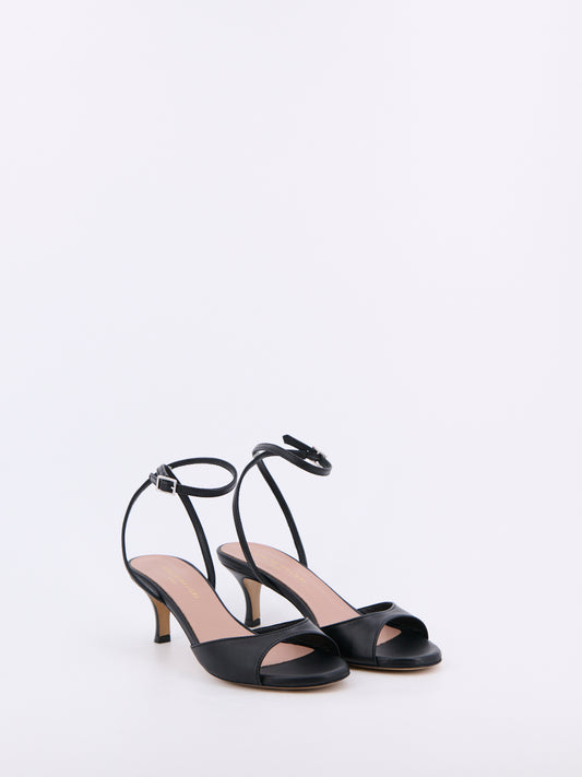 Sandalo Donna Blanca 7 Nappa Nero - Artigianato Italiano Stelio Malori