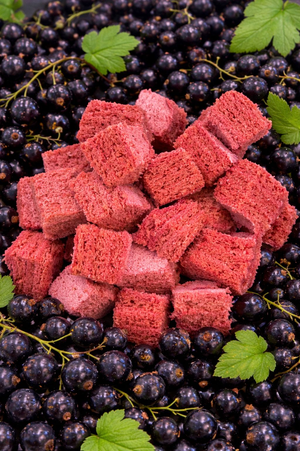 Snack saludable con sabor a grosella negra para el deporte y la recuperación