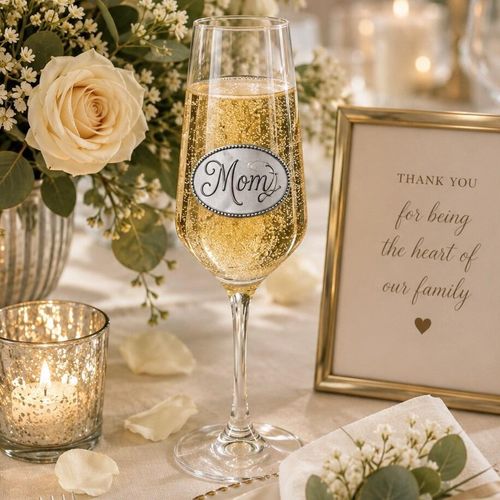 Mum pewter champagne glass