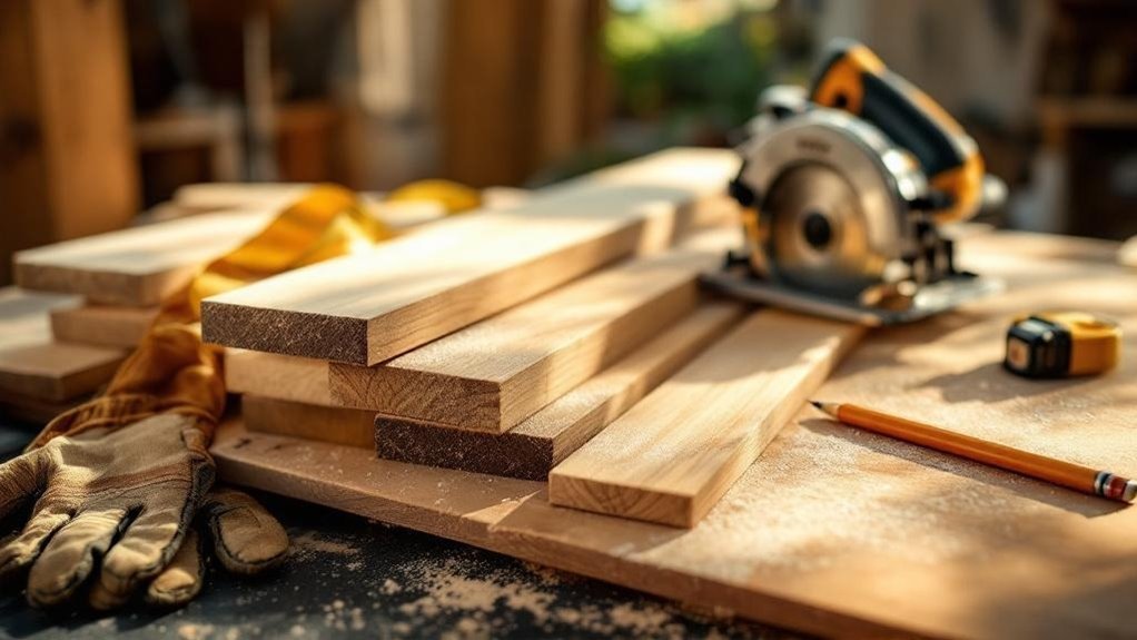 Measure mark and cut lumber for raised bed