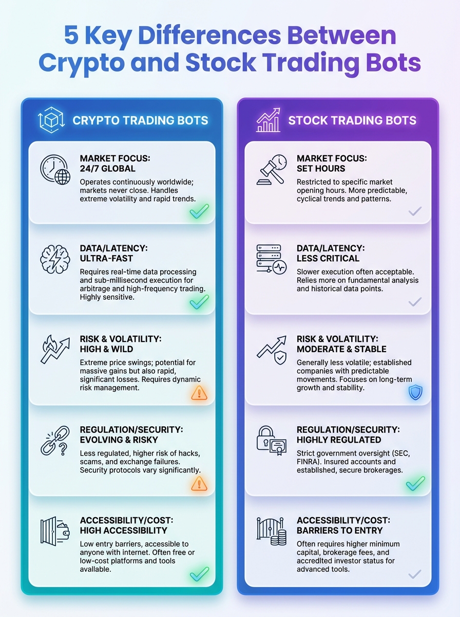 Crypto vs Stock infographic
