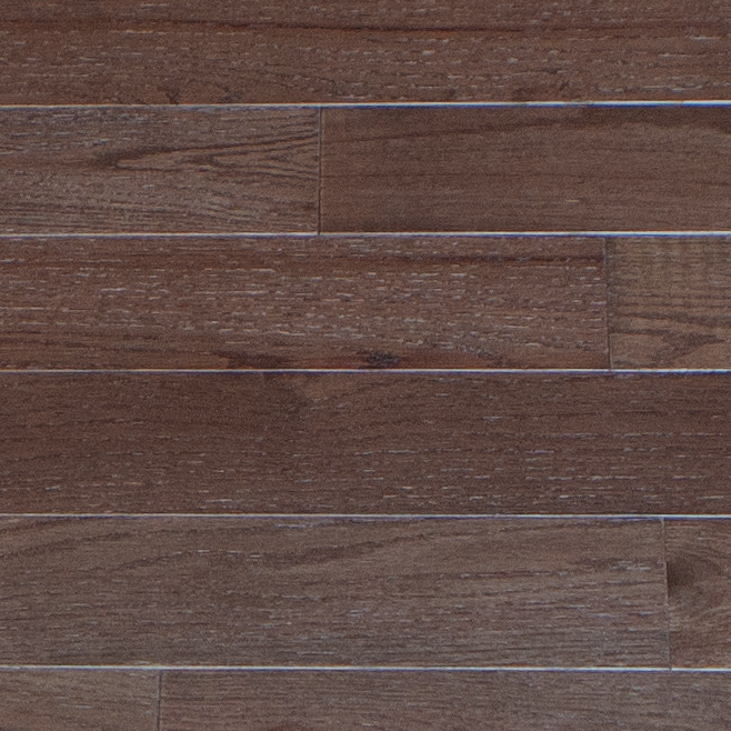 Dark brown hardwood floorboards arranged in a staggered pattern