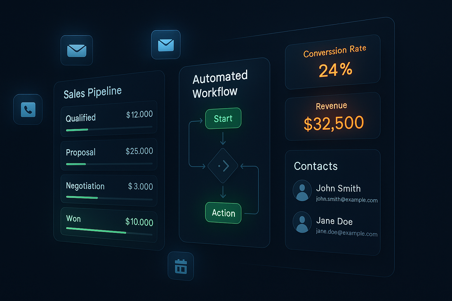 CRM and Automation Dashboard