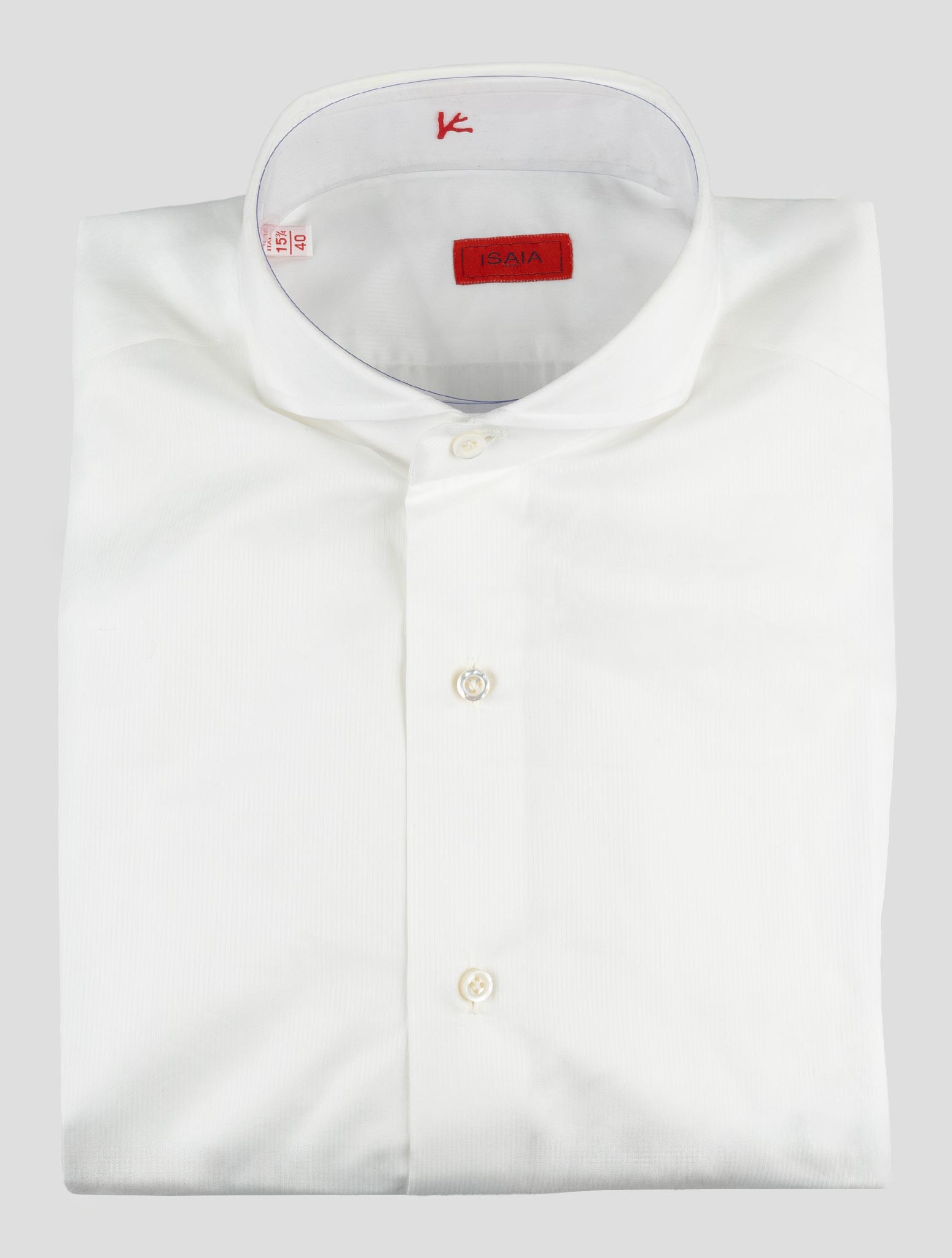 Isaia White Cotton Shirt