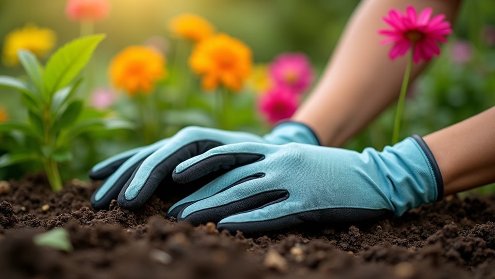 Durable and comfortable garden gloves for soil work