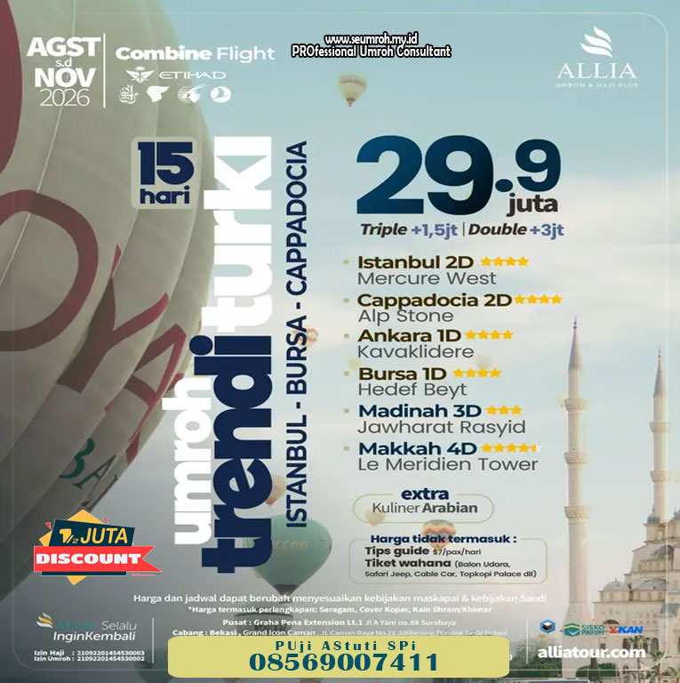 Umroh Plus Turki Agustus 2026 Trendi