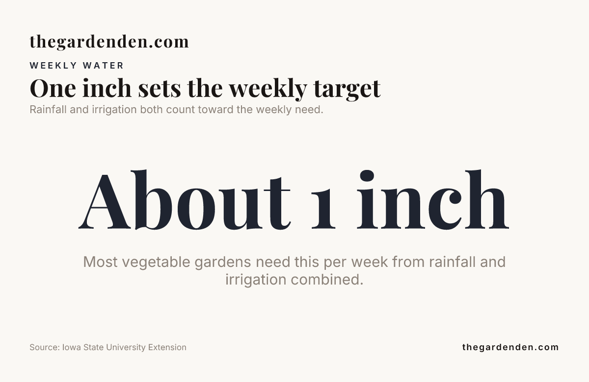 Data card: One inch sets the weekly target