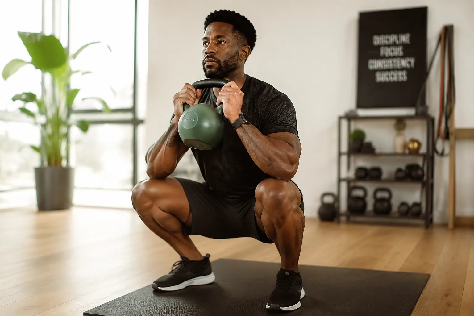 Yottoy Soft Kettlebell goblet squat exercise