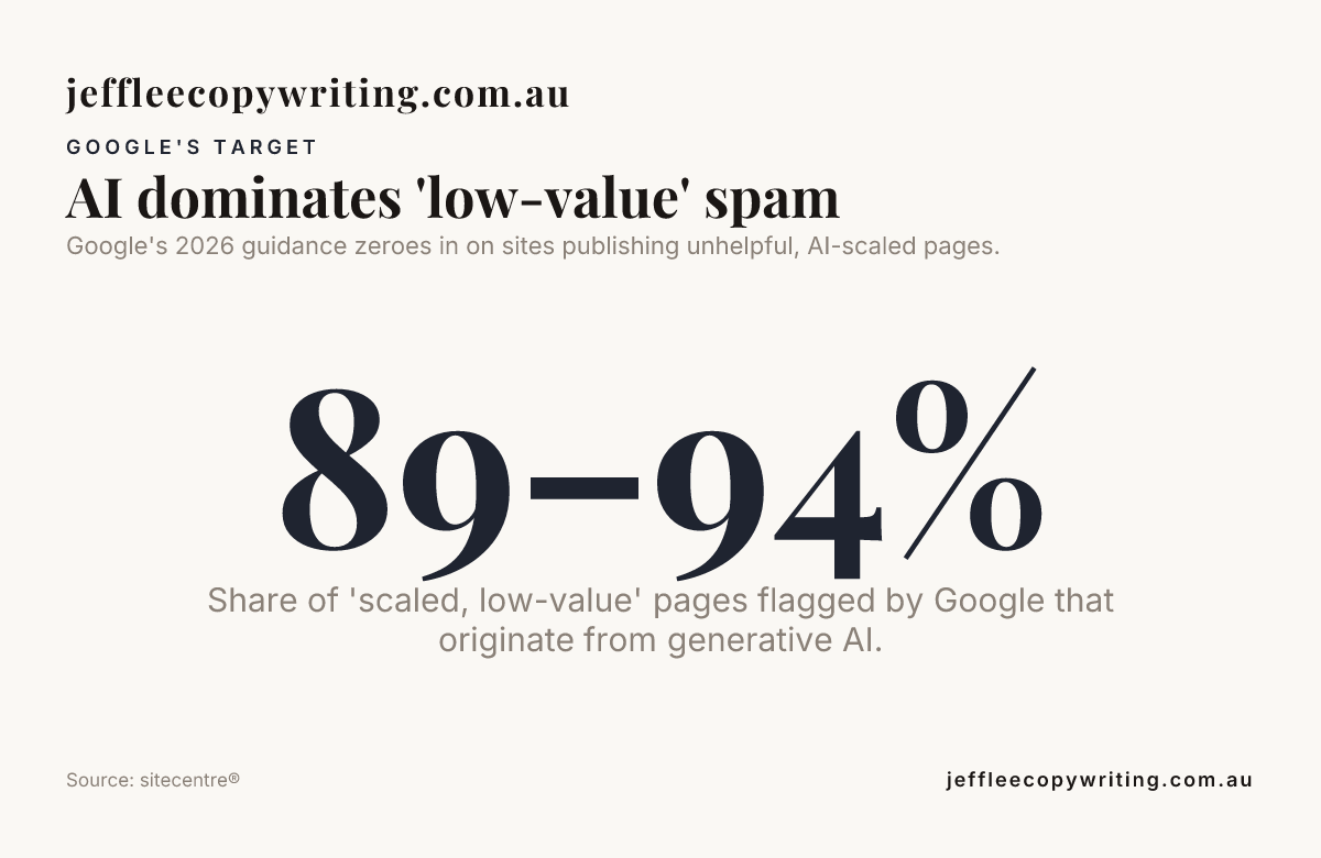 AI dominates 'low-value' spam — data from sitecentre®