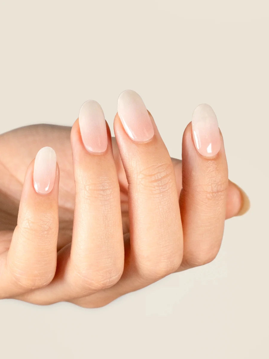 Hey, Sleepover Tonight neutral gel nail stickers