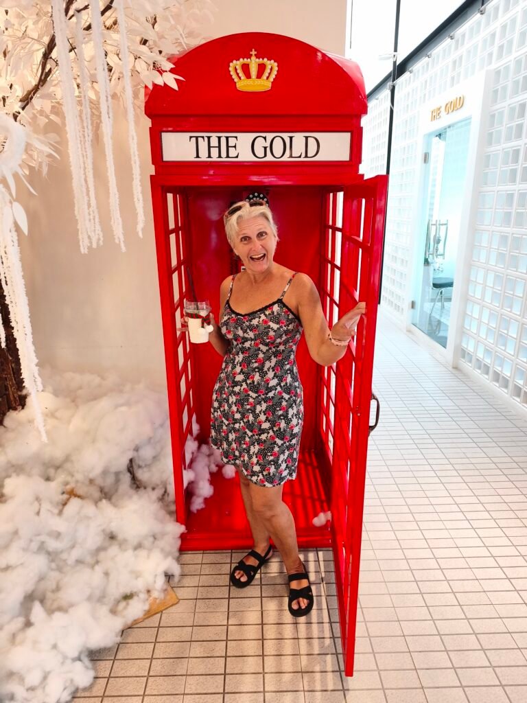 Joanna in a phoneboot Thailand