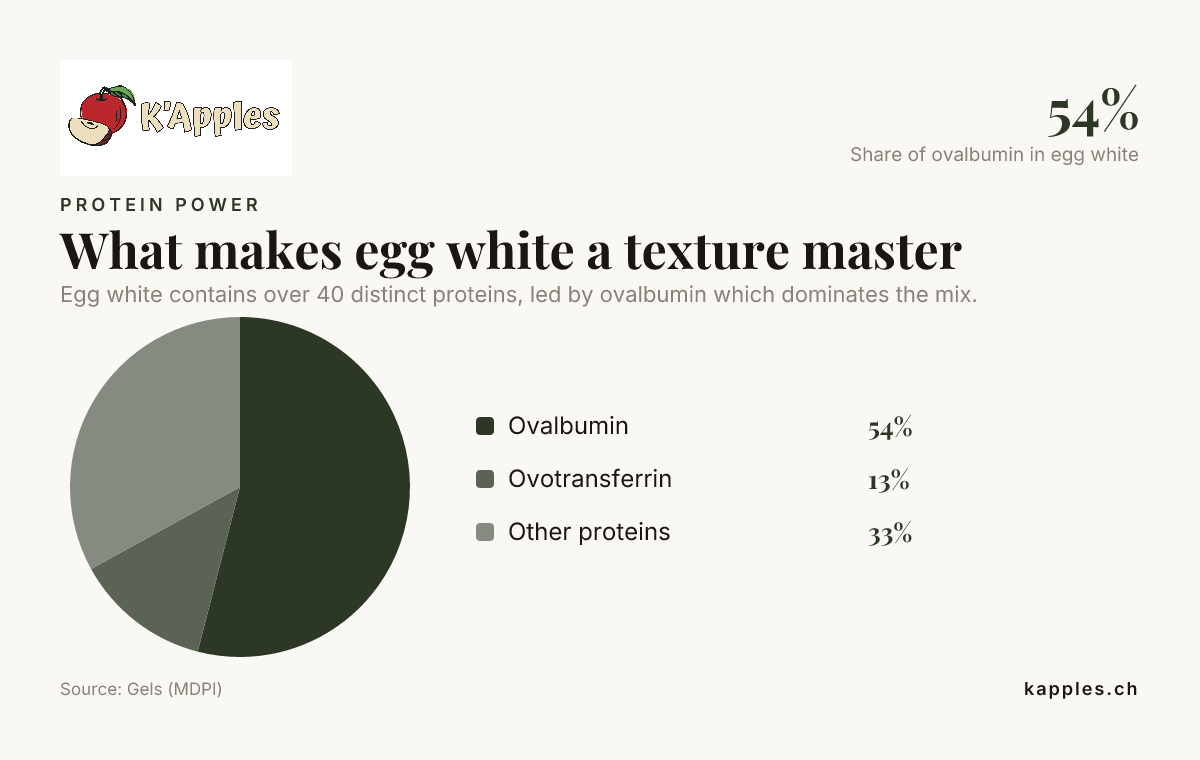 Ce qui fait du blanc d’œuf un maître de la texture — données de Gels (MDPI)