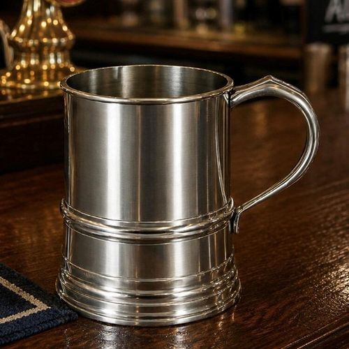 Beaded Pewter Tankard (image in pewter goblets listing context)