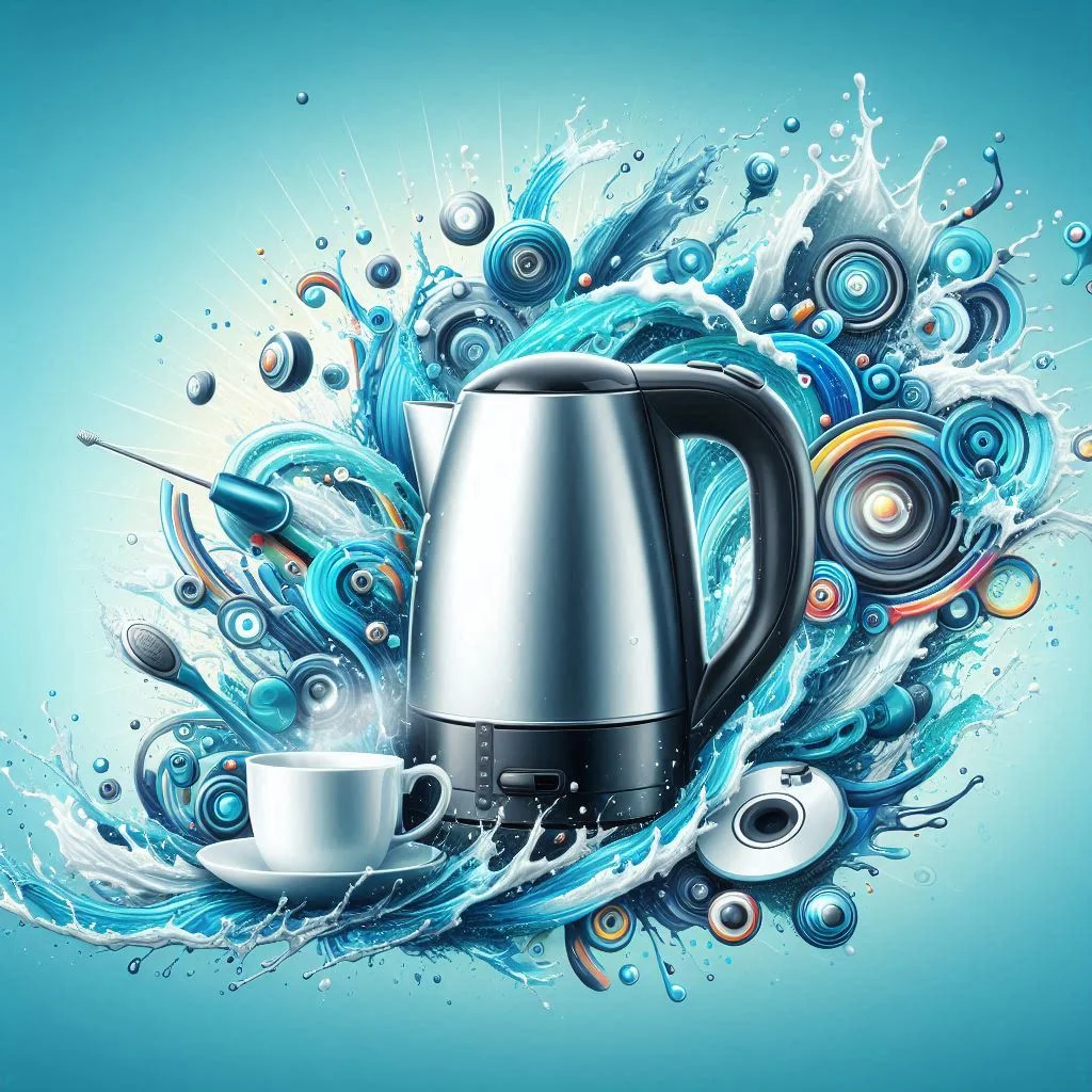 Cuisinart electric kettle beside a cup