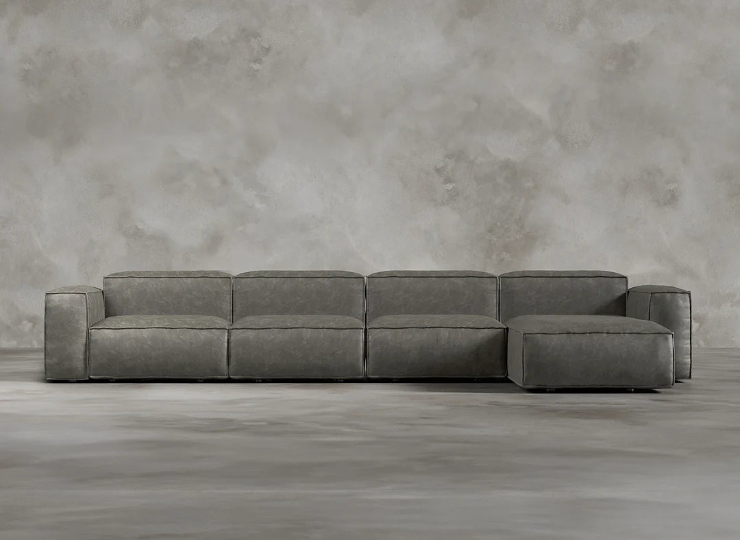 Laurent Modular Sofa Ashen Grey 4 Seater Left Chaise