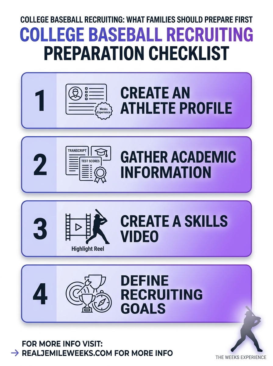 Illustration: College Baseball Recruiting: What Families Should Prepare First