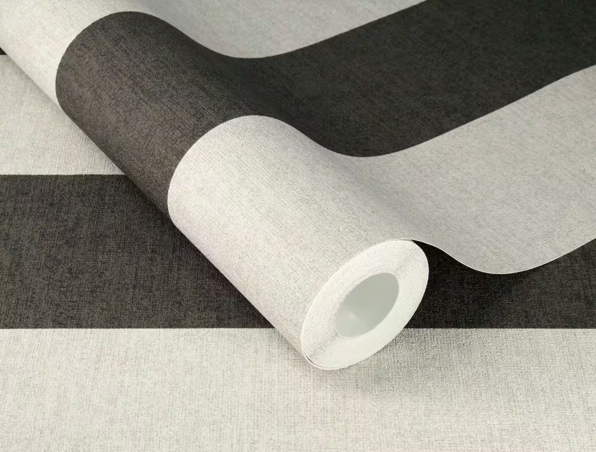 Schöner Wohnen Cosy Living Stripe Charcoal in Room Setting