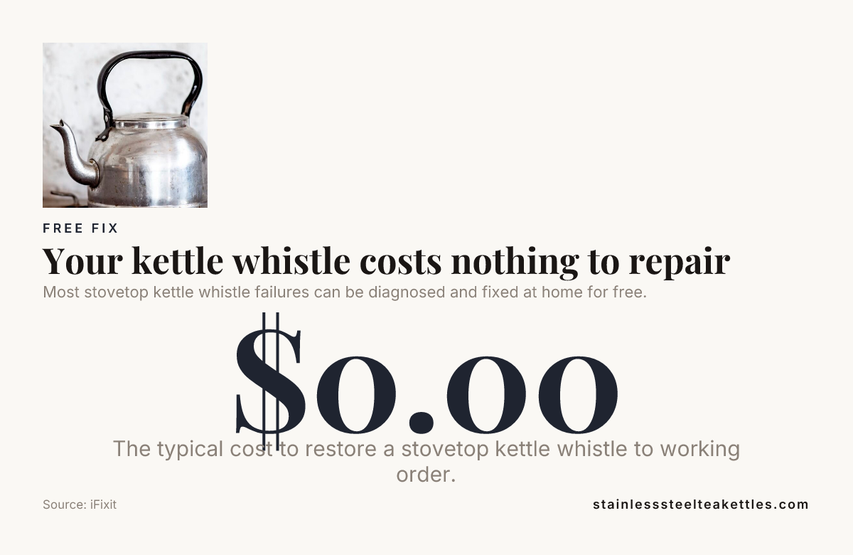 Your kettle whistle costs nothing to repair — data from iFixit