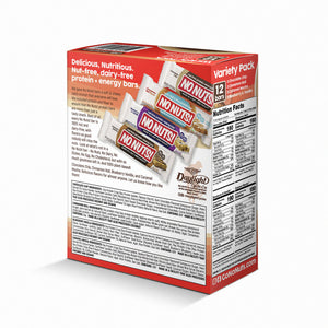 No Nuts! Variety Pack box rear angled right - gluten-free egg-free vegan protein bars