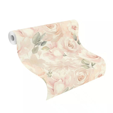 Peony Season Blush and Sage Wallpaper