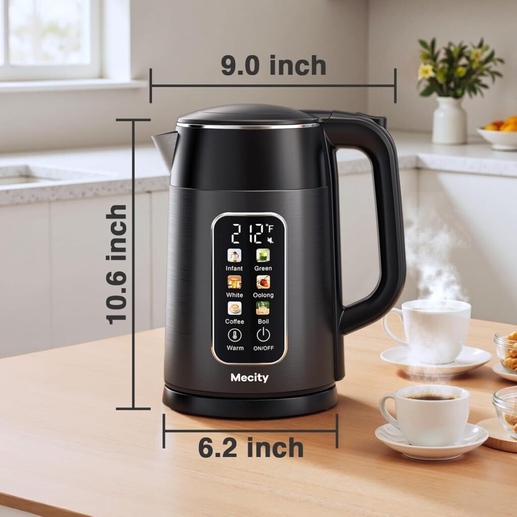 MeCity Electric Kettle 1.7L stainless steel