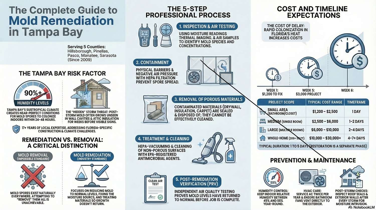 Complete guide for mold remediation in Tampa Bay