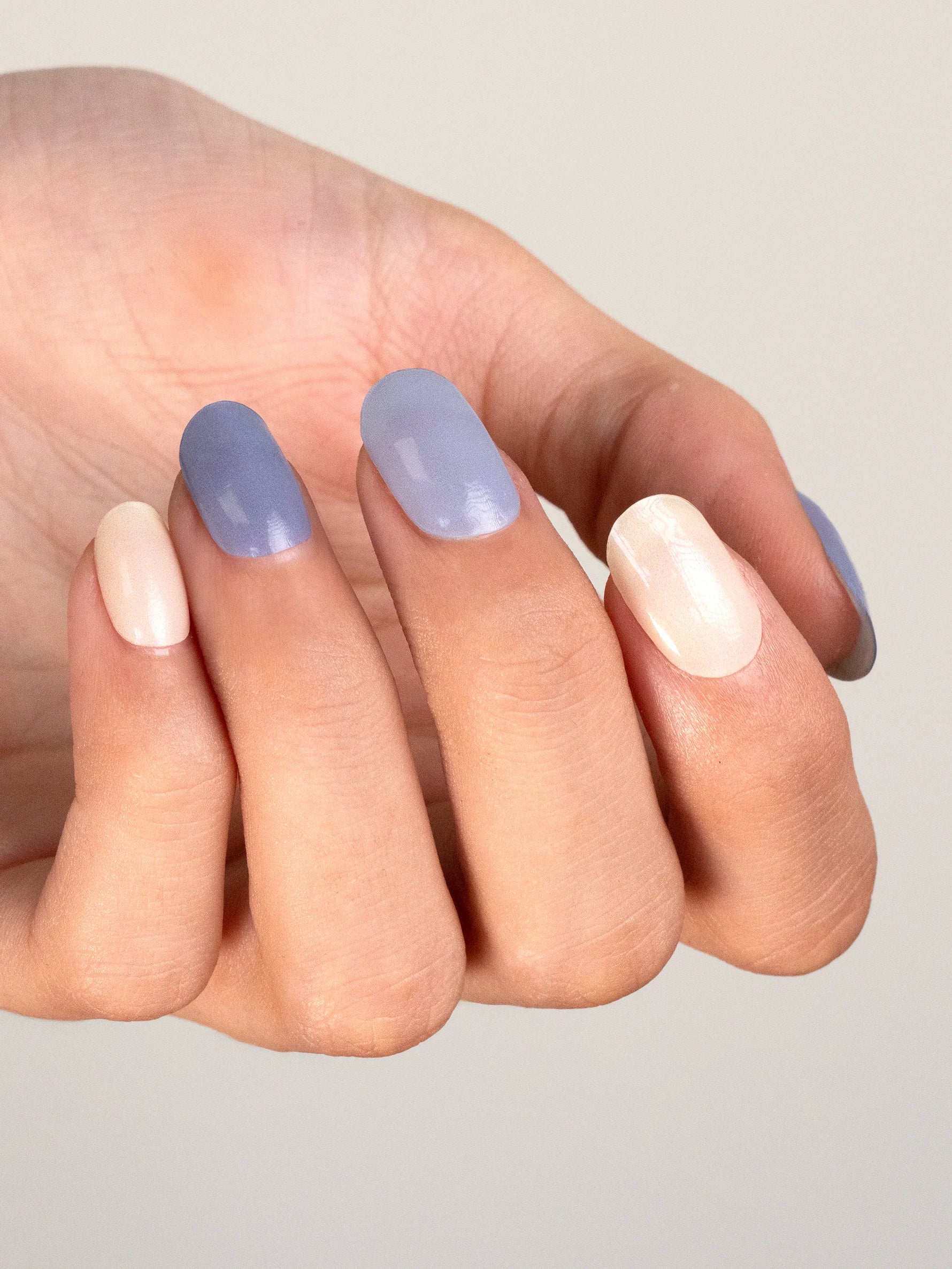 It's Your Era blue and white gel nail stickers