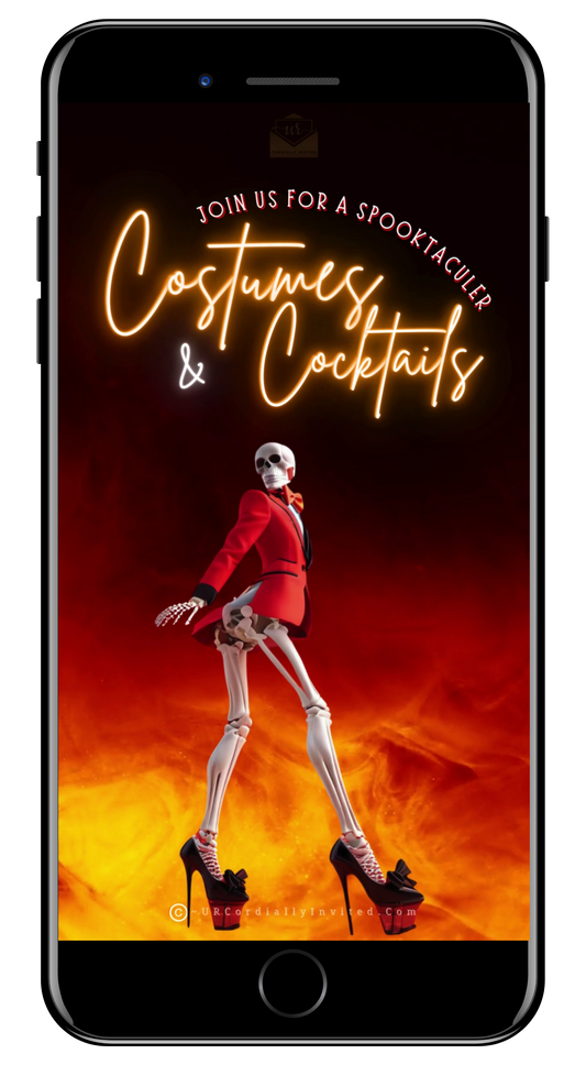 Costumes and Cocktails Halloween Video Invitation from URCordiallyInvited