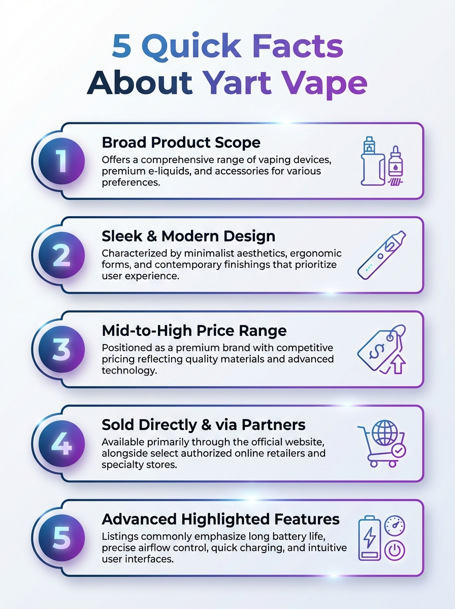 Infographic: 5 quick facts about Yart Vape - what is Yart Vape.