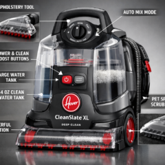 Hoover CleanSlate XL for stubborn carpet stains, a useful partner to stair-climbing robots