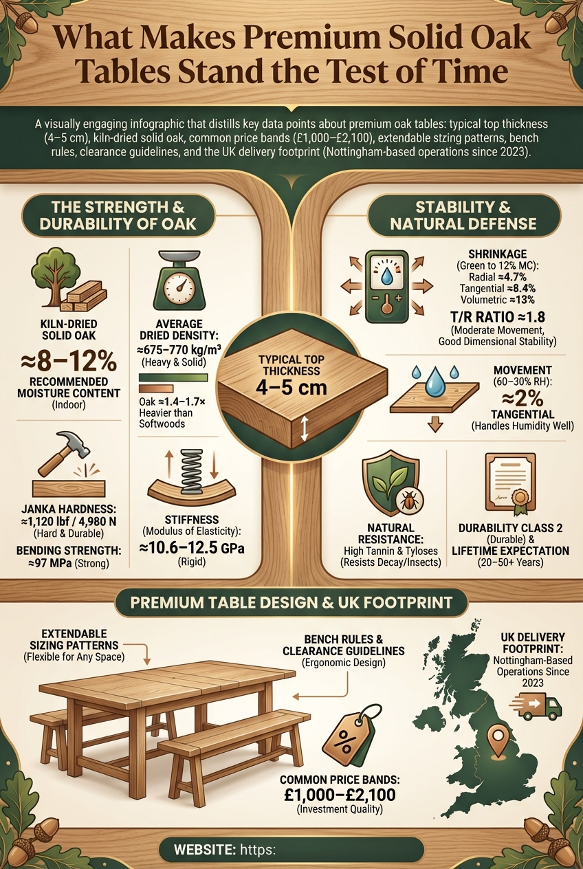 Infographic: What Makes Premium Solid Oak Tables Stand the Test of Time