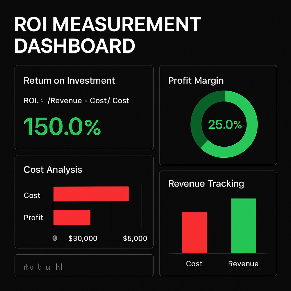 Dashboard di misurazione ROI per performance marketing