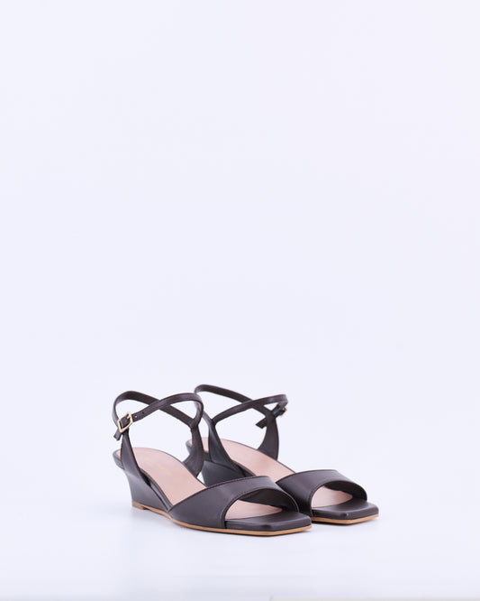 Sandalo donna Lya 3 nappa Cioccolato Stelio Malori