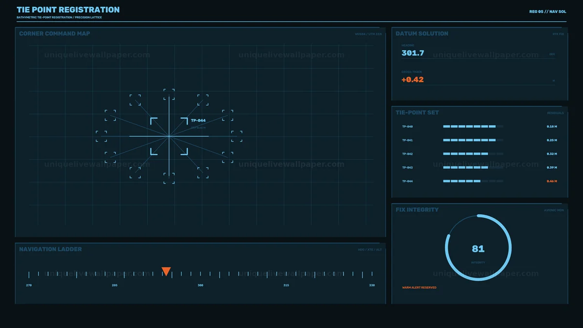 Futuristic Navigation HUD Tie-Point Map Seamless Loop