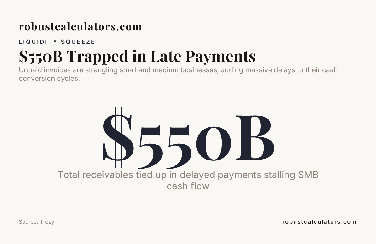 $550B Trapped in Late Payments — data from Trezy