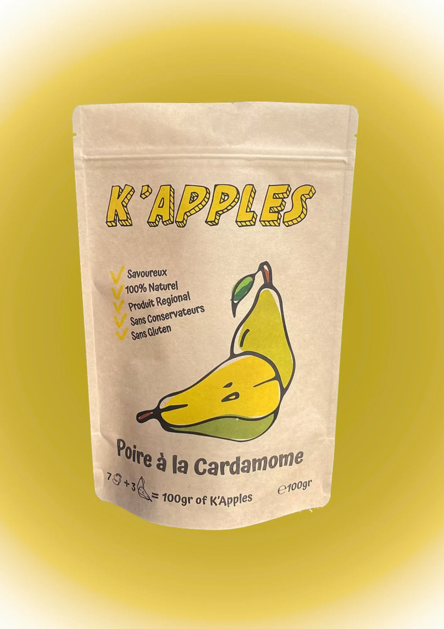 K’Apples 袋中的梨子水果塊