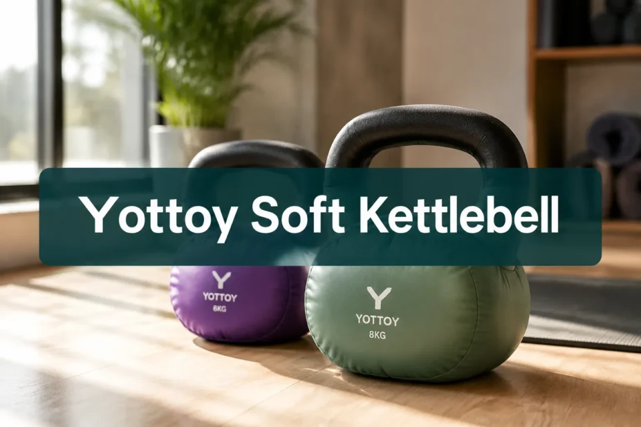 Yottoy soft kettlebells in green and purple