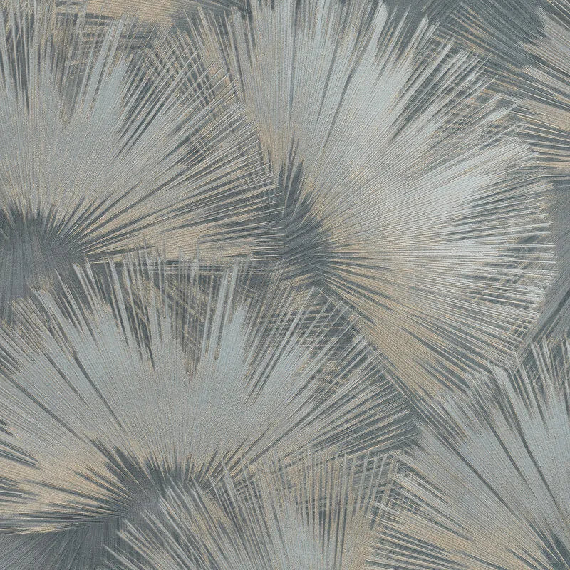 Opulenza Fan Navy Wallpaper