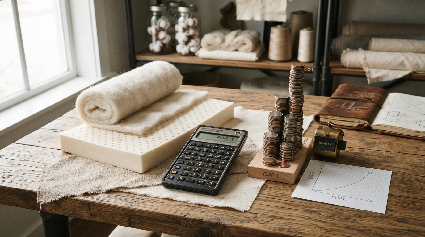Twenty year mattress cost comparison chart