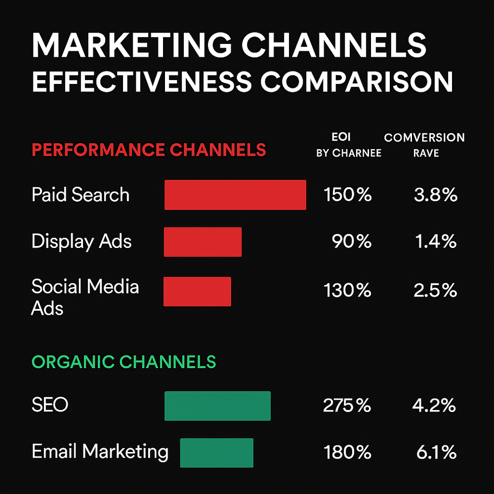 Efficacia dei canali di marketing nel performance marketing