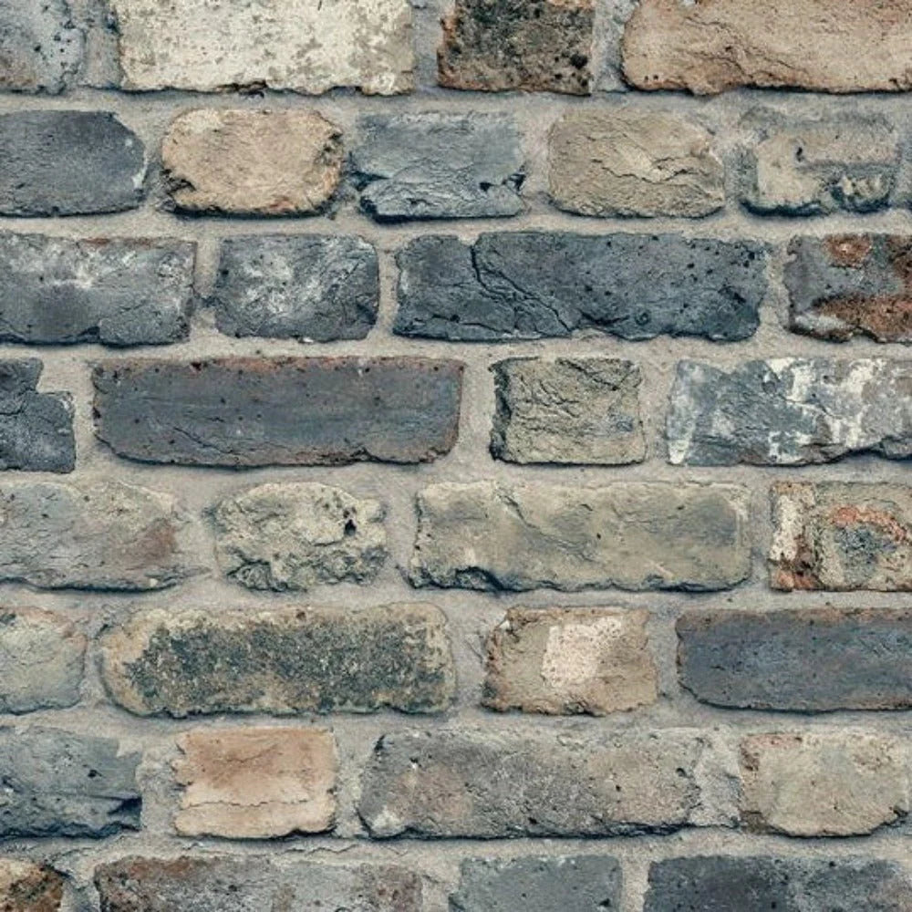 Wanderlust Brick Blue Wallpaper
