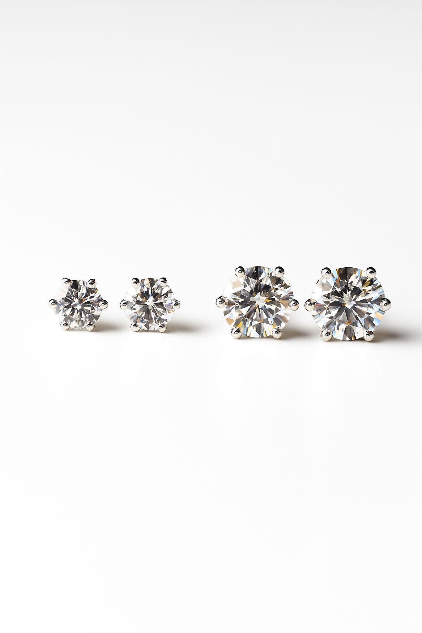 Moissanite Solitaire Studs earrings NZ