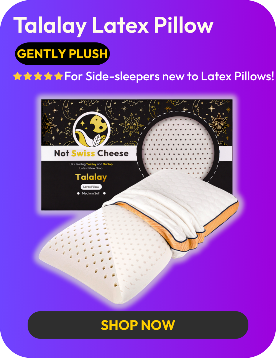 Talalay Latex Side sleeper Pillow for Neck pain