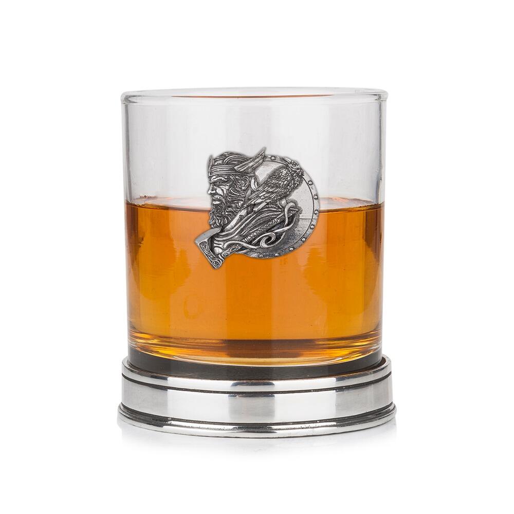 Viking pewter whisky tumbler with polished base