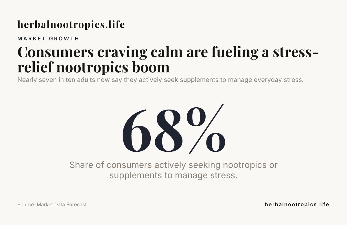 Consumers craving calm are fueling a stress-relief nootropics boom — data from Market Data Forecast