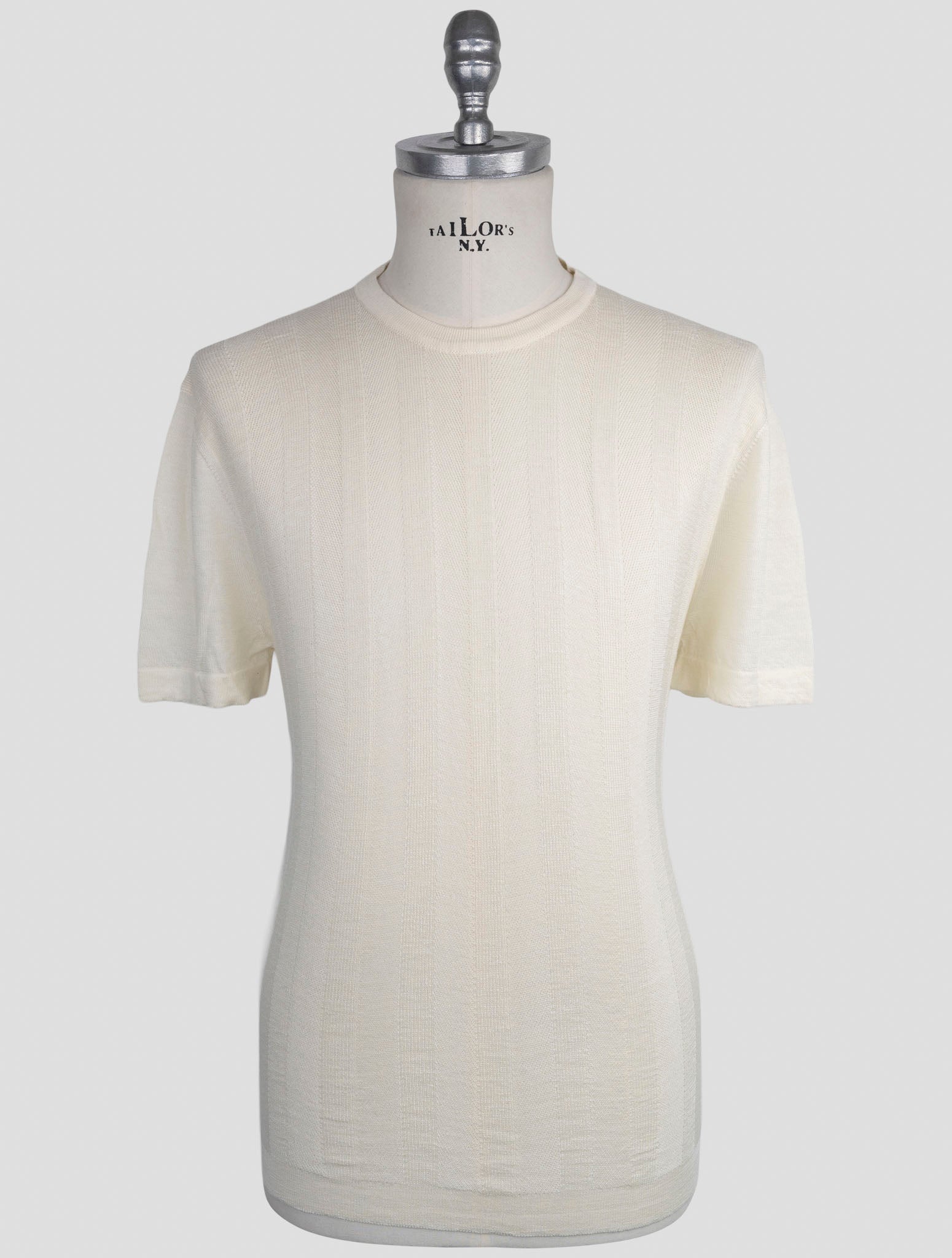 Kiton KNT White Cashmere Silk T-Shirt