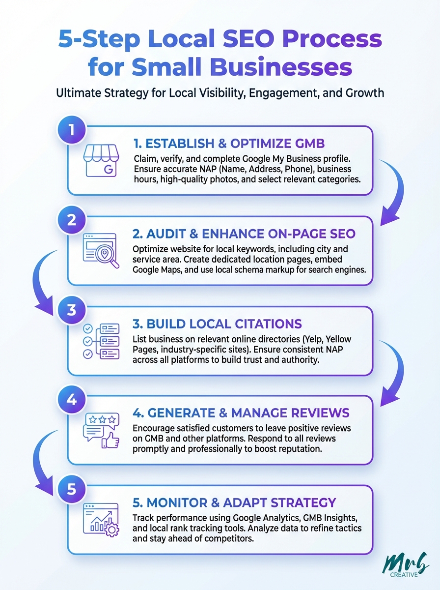5-Step Local SEO Process for Small Businesses — Ultimate Local SEO Strategy for Small Business.