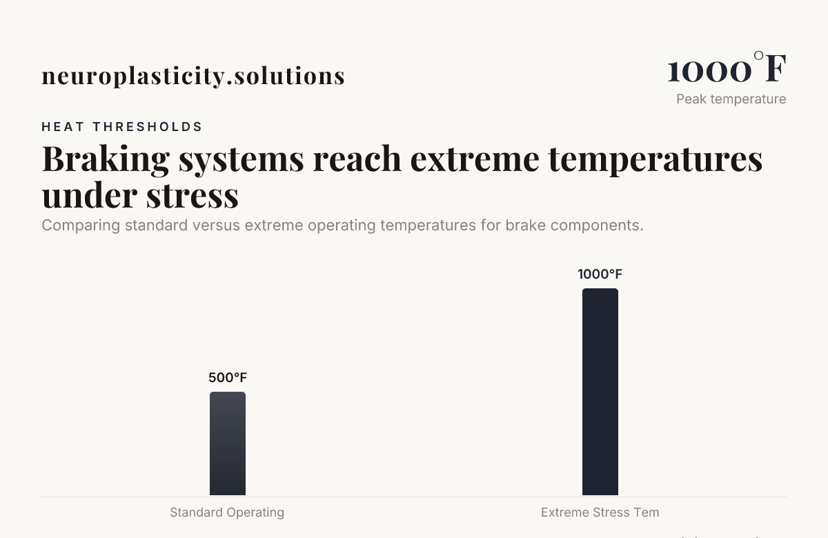 Braking systems reach extreme temperatures under stress — data from The Engineering Choice
