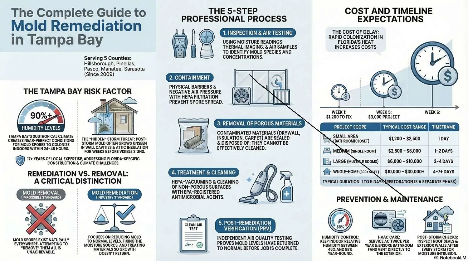The Complete Guide to Mold Remediation in Tampa Bay