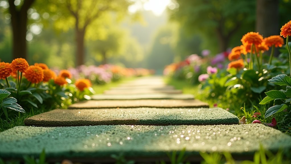 Durable and water-resistant garden mats and weed barriers